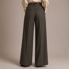 Women's High-Waisted Pleated Wide-Leg Trousers