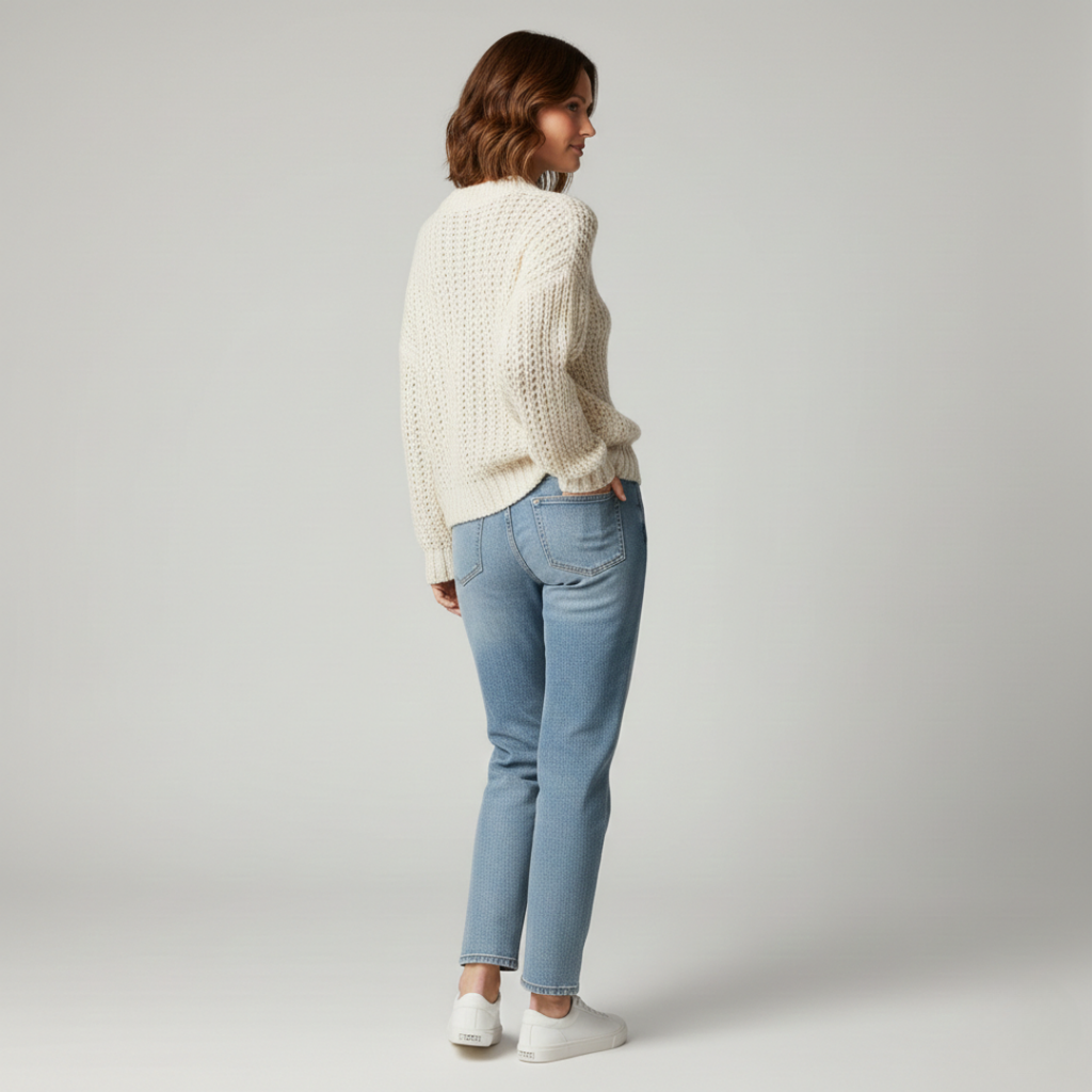 Women's Chunky Knit Crew Neck Sweater