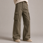 Women's High-Waisted Wide-Leg Cargo Pants