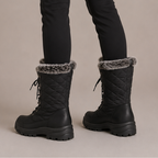 Women’s Faux Fur Trim Lace-Up Winter Boots