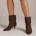 Women’s Fold-Over Mid-Calf Kitten Heel Boots
