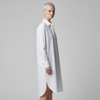 Women's Midi Shirt Dress with Long Sleeves